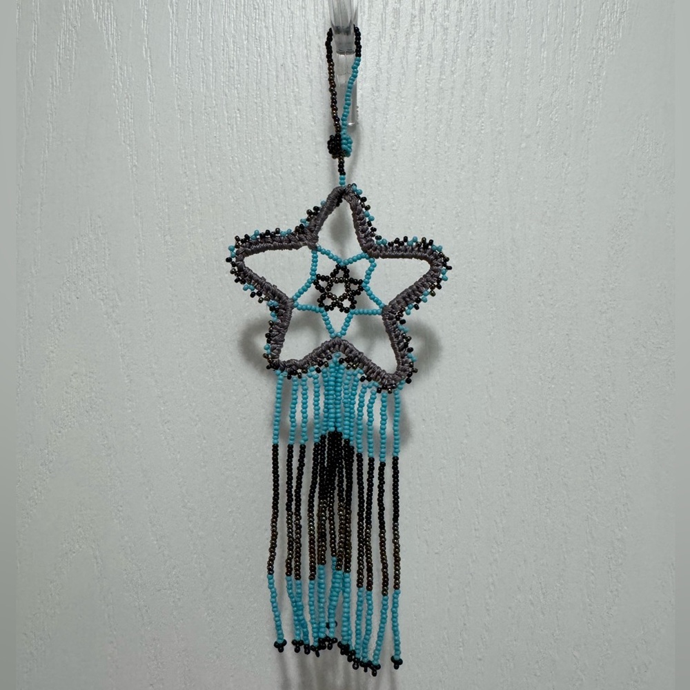 Huichol Beaded Star Dreamcatcher